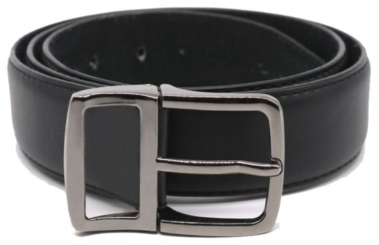 D555 Ashton Leather Belt Black, 3,5cm - Curele - Curele Bărbați Mărimi Mari