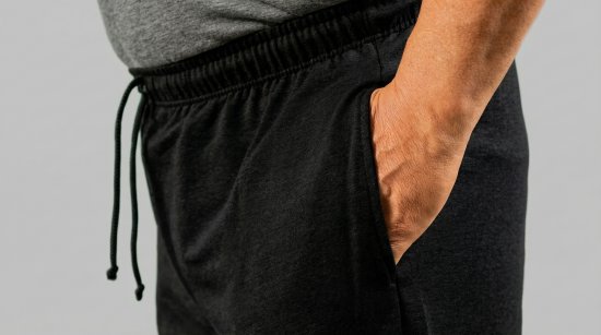 20 Nodi Grecale Stretch Fleece Cotton Sports Pants with Enzyme and Soft Touch Treatment Black - Pantaloni trening - Pantaloni Trening Bărbați Mărimi Mari