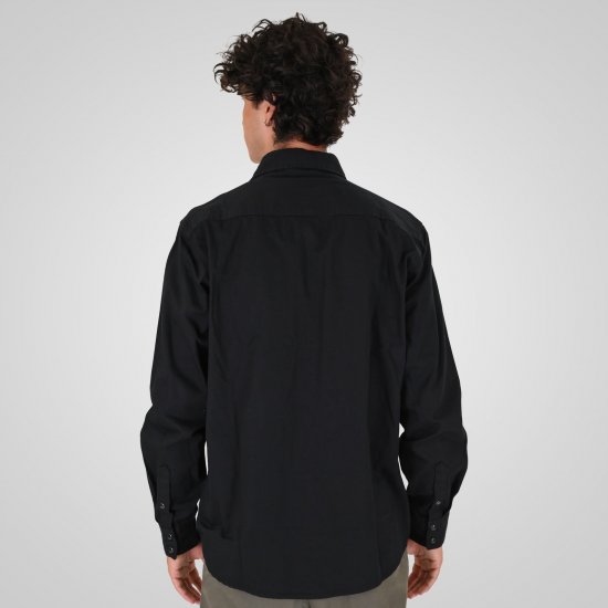 Double Outfitters GS-5126 Cămașă cu capse Negru - Cămăși - Cămăși Bărbați Mărimi Mari