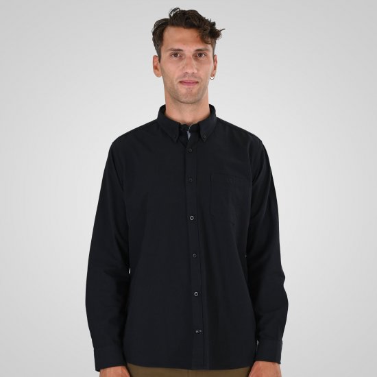 Double Outfitters GS-5225 Cămașă Oxford Negru - Cămăși - Cămăși Bărbați Mărimi Mari