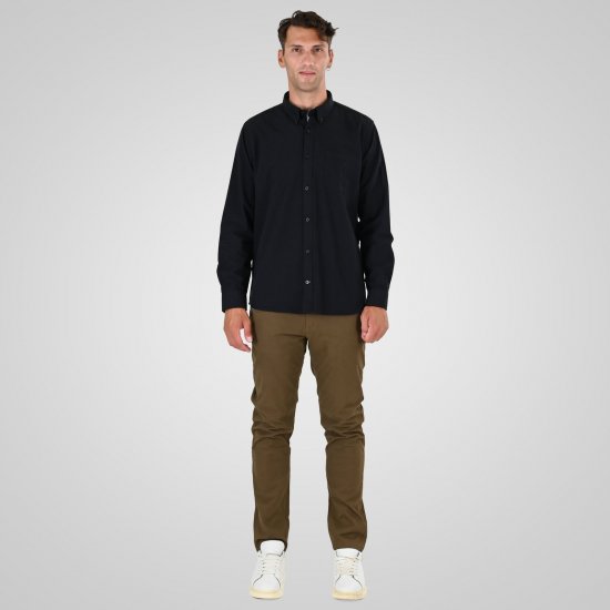 Double Outfitters GS-5225 Cămașă Oxford Negru - Cămăși - Cămăși Bărbați Mărimi Mari