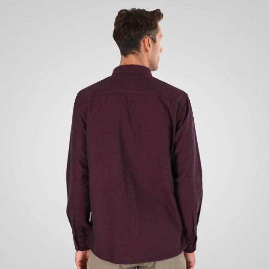 Double Outfitters GS-5225 Cămașă Oxford Bordo - Cămăși - Cămăși Bărbați Mărimi Mari