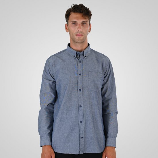 Double Outfitters GS-5225 Cămașă Oxford Albastru deschis - Cămăși - Cămăși Bărbați Mărimi Mari