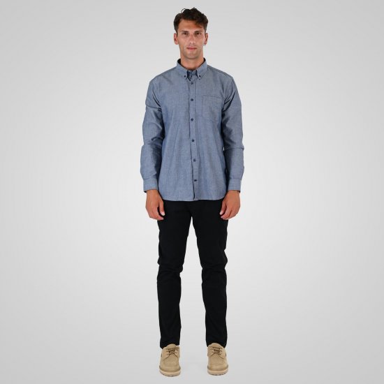 Double Outfitters GS-5225 Cămașă Oxford Albastru deschis - Cămăși - Cămăși Bărbați Mărimi Mari