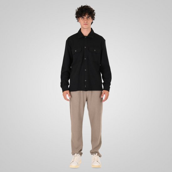 Double Outfitters GS-5237 Cămașă-jachetă Negru - Cămăși - Cămăși Bărbați Mărimi Mari