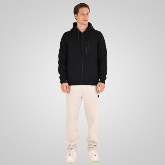 Double Outfitters MTOP-1160 Hanorac cu glugă și fermoar Negru - Pulovere & hanorace - Pulovere & Hanorace Bărbați Mărimi Mari