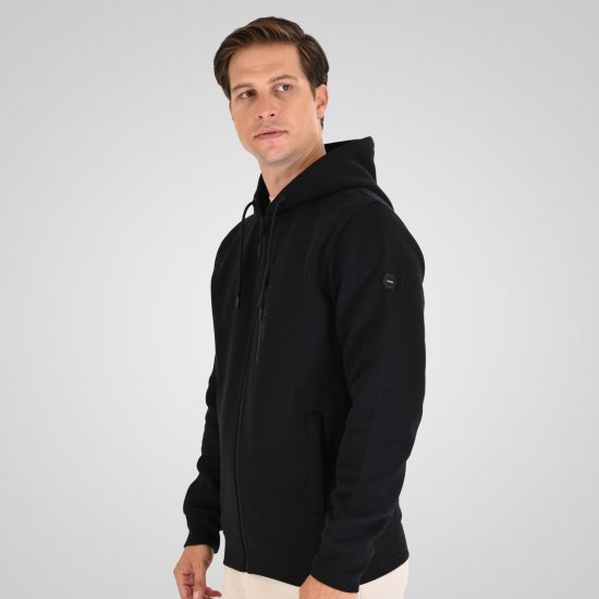 Double Outfitters MTOP-1160 Hanorac cu glugă și fermoar Negru - Pulovere & hanorace - Pulovere & Hanorace Bărbați Mărimi Mari