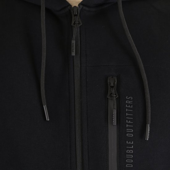 Double Outfitters MTOP-1160 Hanorac cu glugă și fermoar Negru - Pulovere & hanorace - Pulovere & Hanorace Bărbați Mărimi Mari