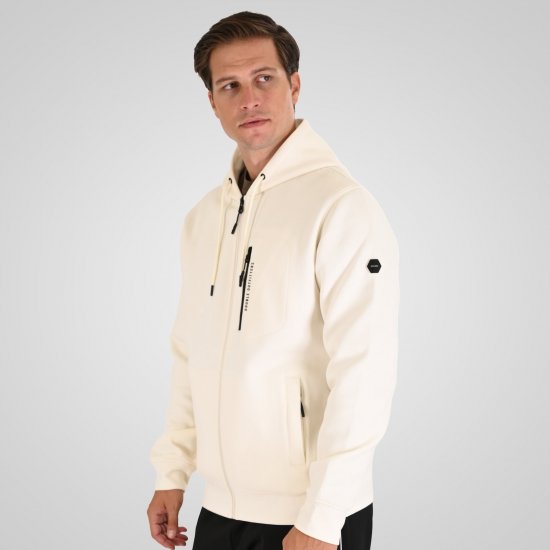 Double Outfitters MTOP-1160 Hanorac cu glugă și fermoar Alb - Pulovere & hanorace - Pulovere & Hanorace Bărbați Mărimi Mari