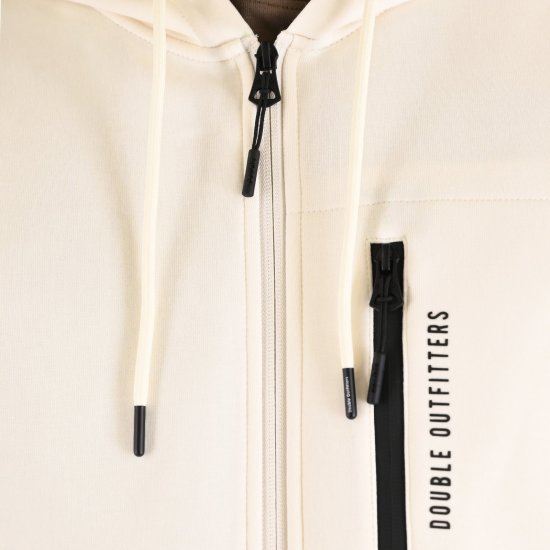 Double Outfitters MTOP-1160 Hanorac cu glugă și fermoar Alb - Pulovere & hanorace - Pulovere & Hanorace Bărbați Mărimi Mari