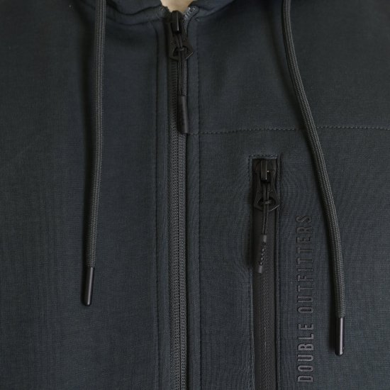Double Outfitters MTOP-1160 Hanorac cu glugă și fermoar Verde închis - Pulovere & hanorace - Pulovere & Hanorace Bărbați Mărimi Mari