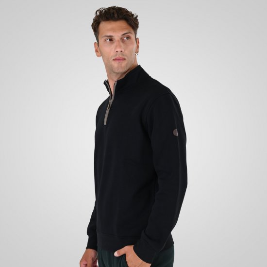 Double Outfitters MTOP-1163 Hanorac cu fermoar scurt Negru - Pulovere & hanorace - Pulovere & Hanorace Bărbați Mărimi Mari