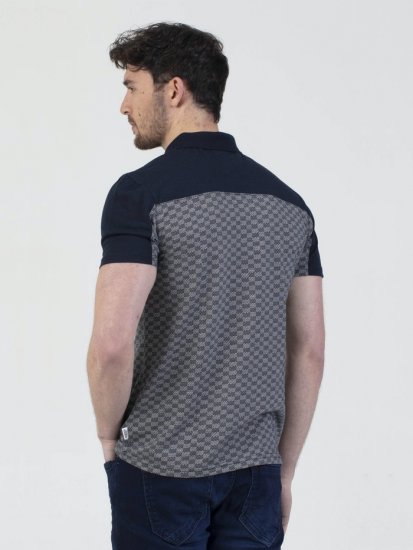 Mish Mash Doha Contrast Polo Navy - Tricouri polo - Tricouri Polo Bărbați Mărimi Mari