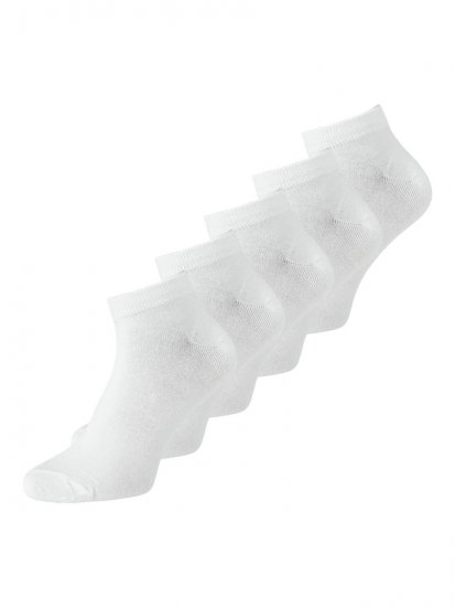 Jack & Jones Basic Șosete scurte din bambus Alb 5-pack - Lenjerie intimă & costum baie - Lenjerie Intimă Bărbați Mărimi Mari