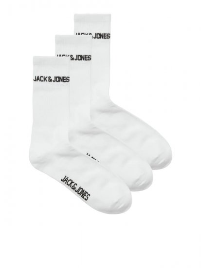 Jack & Jones Melvin Șosete de tenis Alb 3-pack - Lenjerie intimă & costum baie - Lenjerie Intimă Bărbați Mărimi Mari
