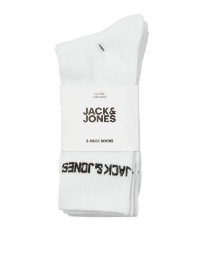 Jack & Jones Melvin Șosete de tenis Alb 3-pack - Lenjerie intimă & costum baie - Lenjerie Intimă Bărbați Mărimi Mari