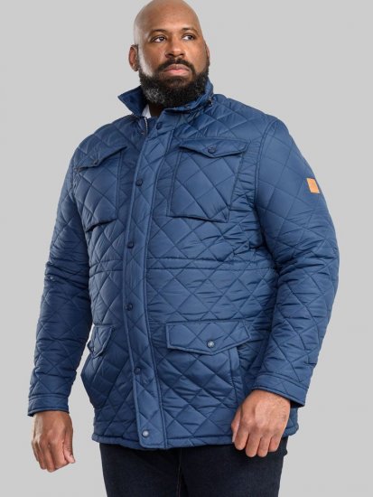 D555 Dalwood Quilted Jacket With Zip Away Hood - Geci - Geci Bărbați Mărimi Mari
