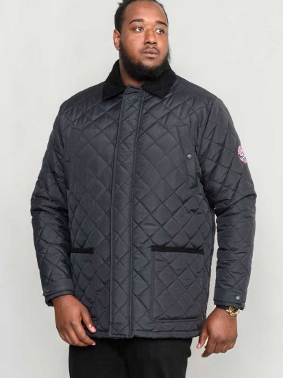D555 Northcole Quilted Jacket Black - Geci - Geci Bărbați Mărimi Mari
