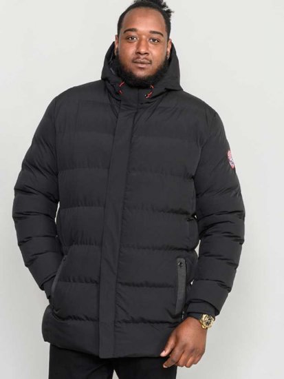 D555 Grove Quilted Parka Jacket Black - Geci - Geci Bărbați Mărimi Mari