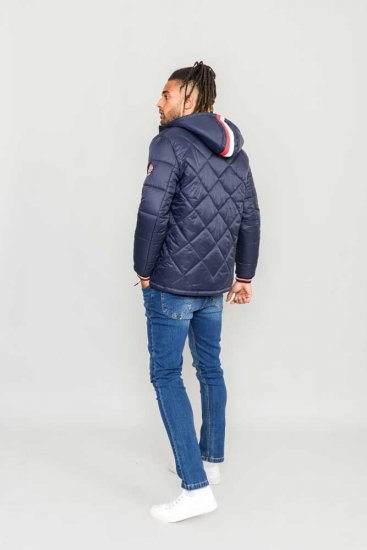 D555 Angus Diamond Quilted Puffer Jacket Navy - Geci - Geci Bărbați Mărimi Mari