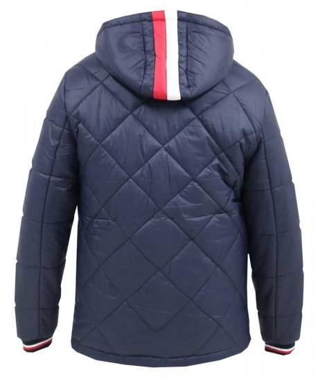 D555 Angus Diamond Quilted Puffer Jacket Navy - Geci - Geci Bărbați Mărimi Mari
