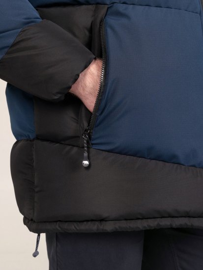 D555 Hank Ripstop Contrast Panelled Padded Hooded Jacket Albastru marin - Geci - Geci Bărbați Mărimi Mari