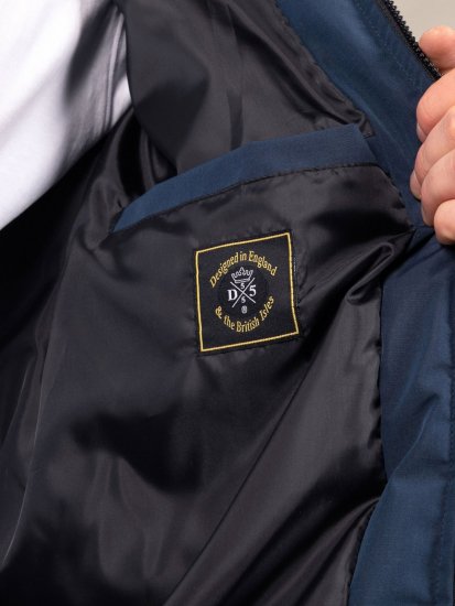 D555 Hank Ripstop Contrast Panelled Padded Hooded Jacket Albastru marin - Geci - Geci Bărbați Mărimi Mari