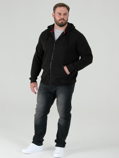 D555 Cantor Hoodie Black - Pulovere & hanorace - Pulovere & Hanorace Bărbați Mărimi Mari