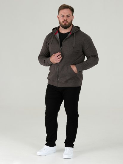 D555 Cantor Hoodie Grey - Pulovere & hanorace - Pulovere & Hanorace Bărbați Mărimi Mari