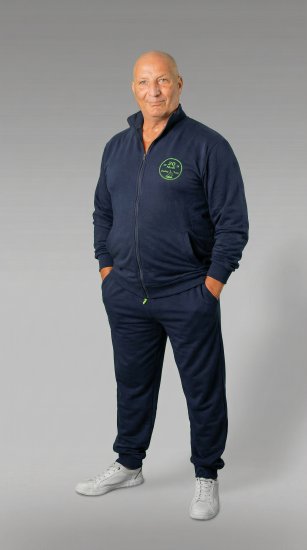 20 Nodi Ostro Stretch Fleece Cotton Tracksuit Navy - Treninguri - Treninguri Bărbați Mărimi Mari