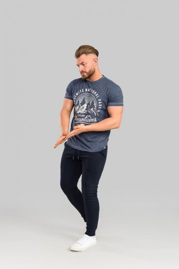 D555 Brandon Sweatpants with Tapered leg Navy - Pantaloni trening - Pantaloni Trening Bărbați Mărimi Mari