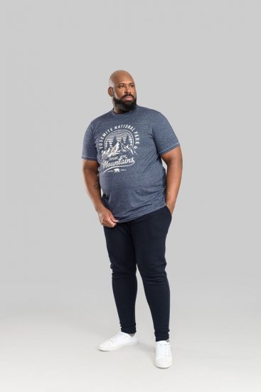 D555 Brandon Sweatpants with Tapered leg Navy - Pantaloni trening - Pantaloni Trening Bărbați Mărimi Mari