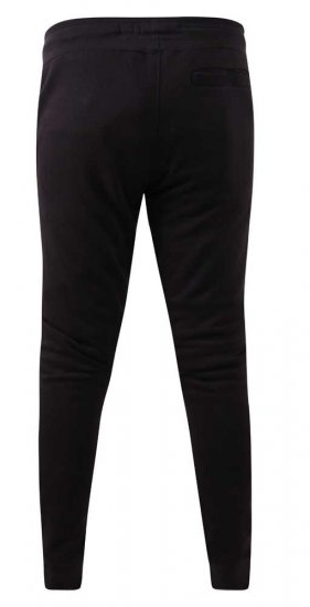 D555 Buckingham Cuffed Jogger With Side Pockets Black - Pantaloni trening - Pantaloni Trening Bărbați Mărimi Mari