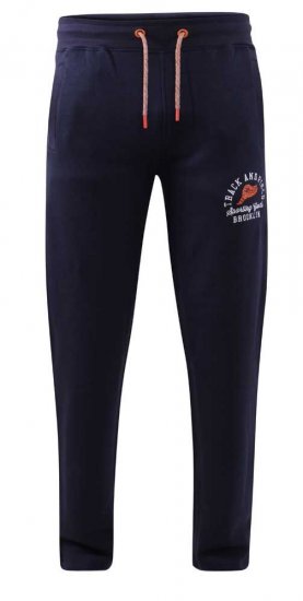 D555 Chilworth Open Hem Jogger Navy - Pantaloni trening - Pantaloni Trening Bărbați Mărimi Mari