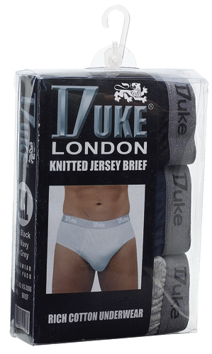 Duke Brief Underwear Black, Grey, Navy 3-Pack - Lenjerie intimă & Costum baie - Lenjerie Intimă Bărbați Mărimi Mari