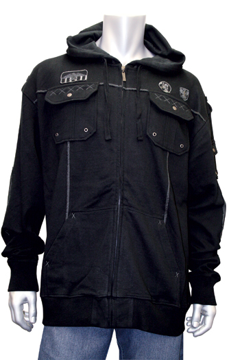 Knockout Terry Hoodie Black - Pulovere & hanorace - Pulovere & Hanorace Bărbați Mărimi Mari