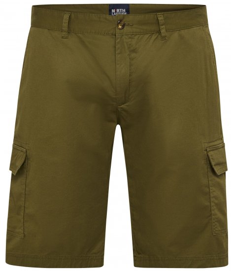 North Latitude 51133 pantaloni scurți cargo verde militar - Pantaloni scurți - Pantaloni Scurți Mărimi mari Bărbați 