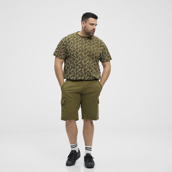 North Latitude 51133 pantaloni scurți cargo verde militar - Pantaloni scurți - Pantaloni Scurți Mărimi mari Bărbați 
