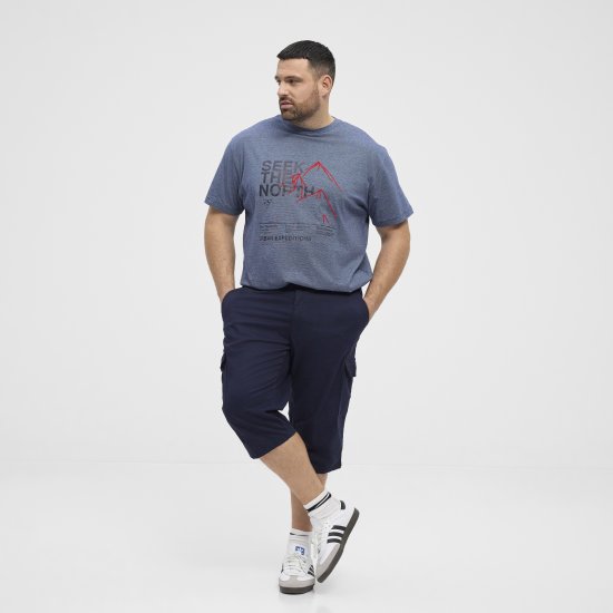 North Latitude 51136 pantaloni scurți capri bleumarin - Pantaloni scurți - Pantaloni Scurți Mărimi mari Bărbați 