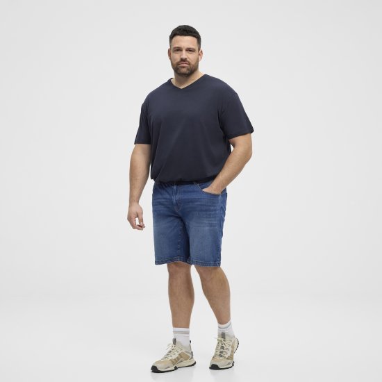 North Latitude 51336 pantaloni scurți denim albaștri - Pantaloni scurți - Pantaloni Scurți Mărimi mari Bărbați 