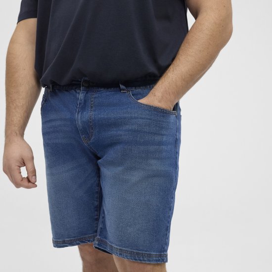 North Latitude 51336 pantaloni scurți denim albaștri - Pantaloni scurți - Pantaloni Scurți Mărimi mari Bărbați 