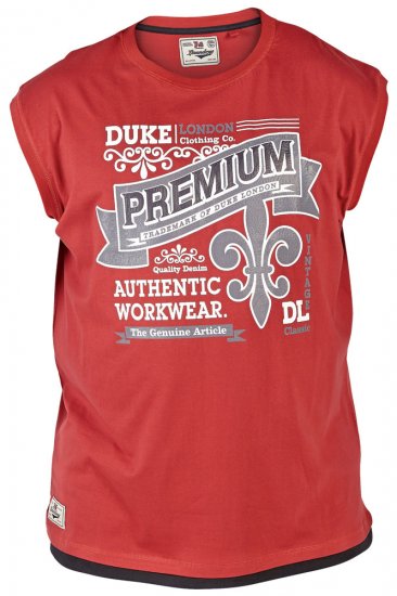Duke Goa Tank Top Red - Tricouri - Tricouri Bărbați Mărimi Mari