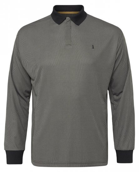 North Latitude Cool Effect Tricou Polo Mânecă Lungă Negru - Tricouri polo - Tricouri Polo Bărbați Mărimi Mari