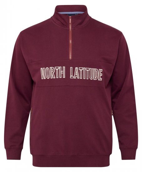 North Latitude Half Zip Bluză Bordo - Pulovere & hanorace - Pulovere & Hanorace Bărbați Mărimi Mari