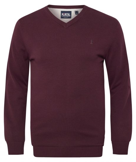 North Latitude 53133 V-Neck Knit Roșu - Pulovere & hanorace - Pulovere & Hanorace Bărbați Mărimi Mari
