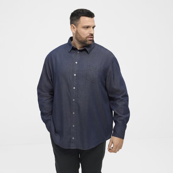 North Latitude 53139 cămașă denim albastră - Cămăși - Cămăși Bărbați Mărimi Mari