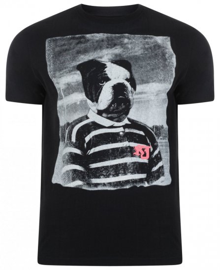 Kam Bull Dog Tee Black - Tricouri - Tricouri Bărbați Mărimi Mari