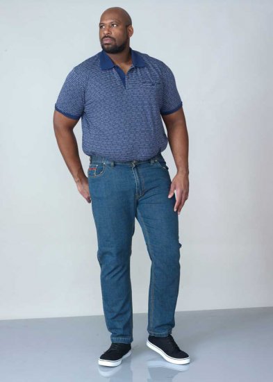 Duke Bailey Relaxed Comfort Fit Stretch Jeans With Elasticated Waist Stonewash - Blugi & pantaloni - Blugi & Pantaloni Bărbați Mărimi Mari