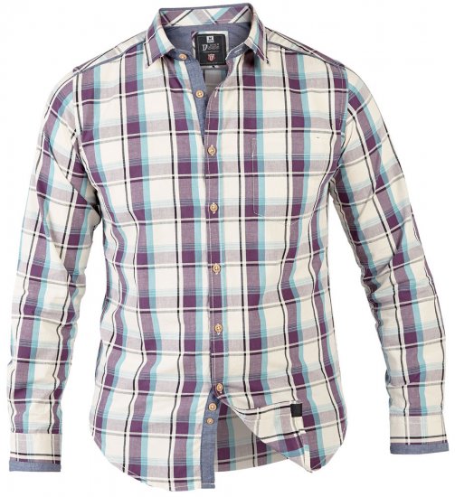 D555 Utah Shirt Ecru - Cămăși - Cămăși Bărbați Mărimi Mari
