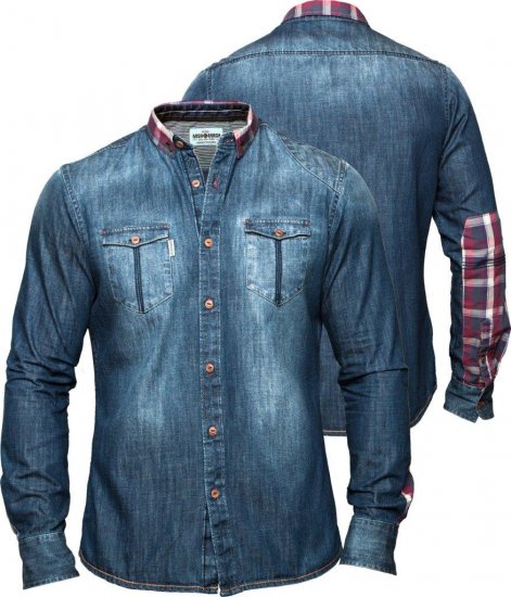 Mish Mash Moto Denim - Cămăși - Cămăși Bărbați Mărimi Mari